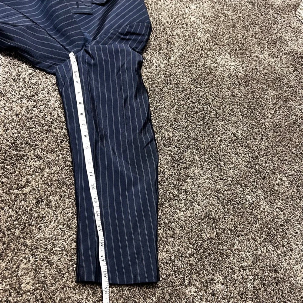 Vicci Uomo Mens Blue Pinstripe 3 Button Suit Jacket Blazer 44L Firenze VU806